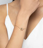 Tri-Gold Diamond Link Bracelet