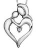 Sterling Silver Canadian Diamond "Mother's Embrace" Pendant Necklace.