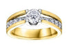 Yellow Gold Canadian Diamond Engagement Ring.