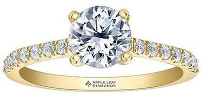 Yellow Gold Canadian Diamond Engagement Ring.