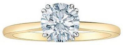 Yellow Gold Lab-Grown Diamond Solitaire Engagement Ring.