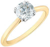 Yellow Gold Lab-Grown Diamond Solitaire Engagement Ring.