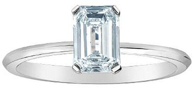 White Gold Lab-Grown Diamond Solitaire Engagement Ring.