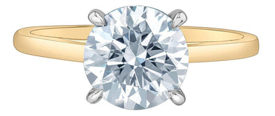 Yellow Gold Lab-Grown Diamond Solitaire Engagement Ring.