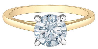 Yellow Gold Lab-Grown Diamond Solitaire Engagement Ring.