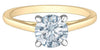 Yellow Gold Lab-Grown Diamond Solitaire Engagement Ring.