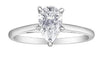White Gold Lab-Grown Diamond Solitaire Engagement Ring.