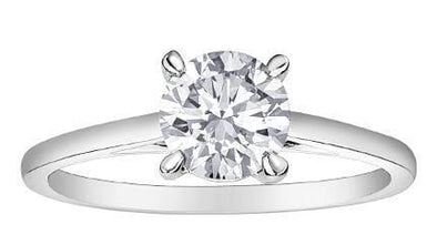 White Gold Lab-Grown Diamond Solitaire Engagement Ring.