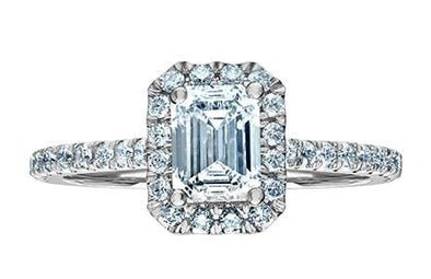 White Gold Lab-Grown Diamond Engagement Ring.