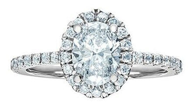 White Gold Lab-Grown Diamond Engagement Ring.