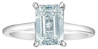 White Gold Lab-Grown Diamond Solitaire Engagement Ring.