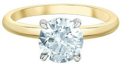 Yellow Gold Lab-Grown Diamond Solitaire Engagement Ring.
