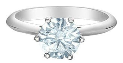 White Gold Lab-Grown Diamond Solitaire Engagement Ring.