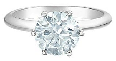 White Gold Lab-Grown Diamond Solitaire Engagement Ring.