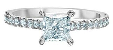 White Gold Lab-Grown Diamond Engagement Ring.