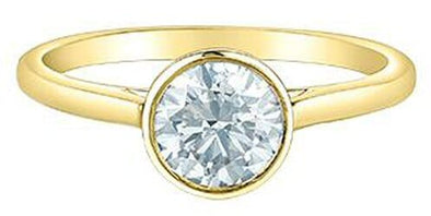 Yellow Gold Lab-Grown Diamond Engagement Ring.