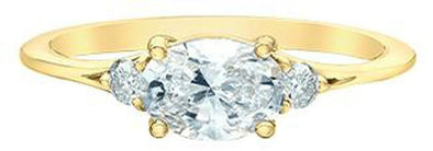 Yellow Gold Lab-Grown Diamond Engagement Ring.