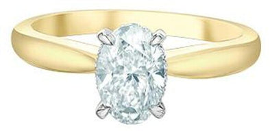 Yellow Gold Lab-Grown Diamond Engagement Ring.