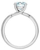White Gold Lab-Grown Diamond Solitaire Engagement Ring.