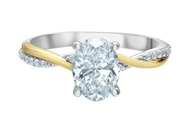 White Gold Lab-Grown Diamond Engagement Ring.