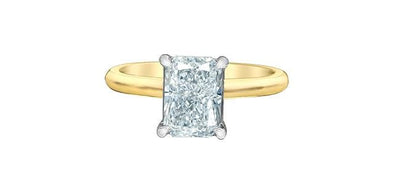 Yellow Gold Lab-Grown Diamond Solitaire Engagement Ring.