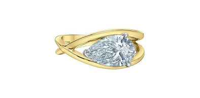 Yellow Gold Lab-Grown Diamond Solitaire Engagement Ring.