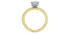 Yellow Gold Lab-Grown Center Diamond With Earth Mined Accent Diamonds Engagement Ring