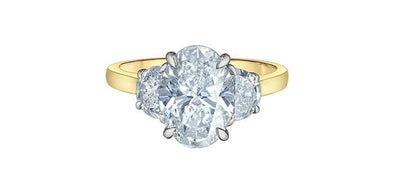 Yellow Gold Lab-Grown Diamond Engagement Ring.
