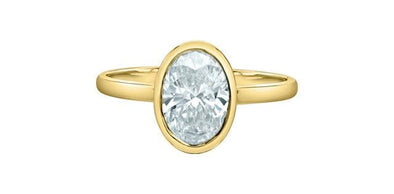 Yellow Gold Lab-Grown Diamond Solitaire Engagement Ring.