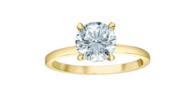 Yellow Gold Lab-Grown Diamond Engagement Ring.