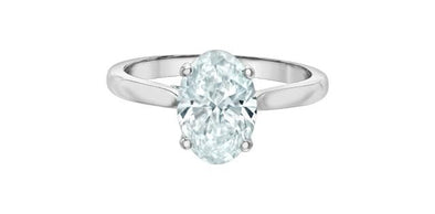 White Gold Lab-Grown Diamond Engagement Ring.