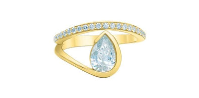 Yellow Gold Lab-Grown Diamond Engagement Ring.