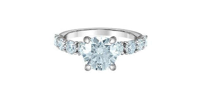 White Gold Lab-Grown Diamond Engagement Ring.