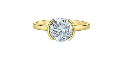Yellow Gold Lab-Grown Diamond Engagement Ring.