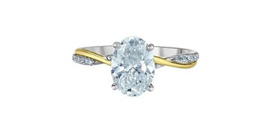 White Gold Lab-Grown Diamond Engagement Ring.