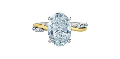White Gold Lab-Grown Diamond Engagement Ring.