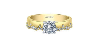 Yellow Gold Canadian Diamond Engagement Ring.