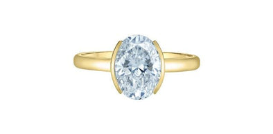 Yellow Gold Lab-Grown Diamond Engagement Ring.