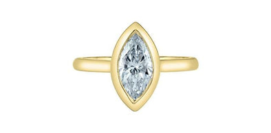 Yellow Gold Lab-Grown Diamond Solitaire Engagement Ring.