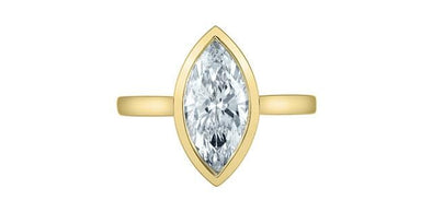 Yellow Gold Lab-Grown Diamond Solitaire Engagement Ring.