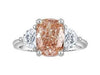 White Gold Fancy Pink Lab-Grown Diamond Ring.