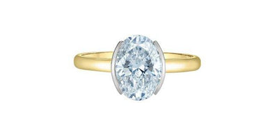 Yellow Gold Lab-Grown Diamond Engagement Ring.