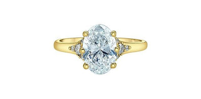 Yellow Gold Lab-Grown Diamond Engagement Ring.