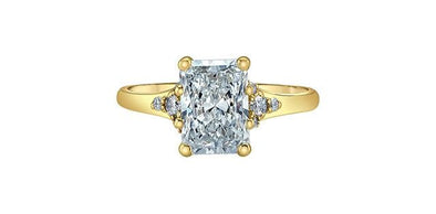 Yellow Gold Lab-Grown Diamond Engagement Ring.
