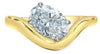 Yellow Gold Lab-Grown Diamond Solitaire Engagement Ring.