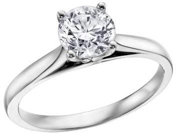 White Gold Canadian Diamond Solitaire Engagement Ring.