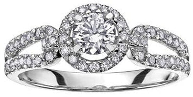 White Gold Canadian Diamond Engagement Ring.