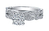 White Gold Canadian Diamond Engagement Ring. 0.50 Center 0.70 Total Diamond Weight.
