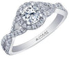 White Gold Canadian Diamond Engagement Ring.