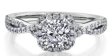 White Gold Canadian Diamond Engagement Ring.